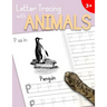 Letter Tracing With Animals: Learn the Alphabet - Handwriting Practice Workbook for Children in Preschool and Kindergarten - Lilac-Peach Cover