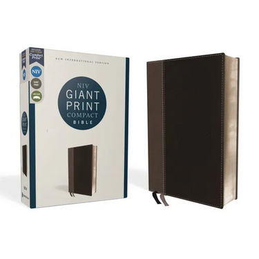 Niv, Giant Print Compact Bible, Leathersoft, Black, Red Letter Edition, Comfort Print