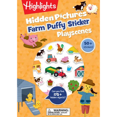 Farm Hidden Pictures Puffy Sticker Playscenes