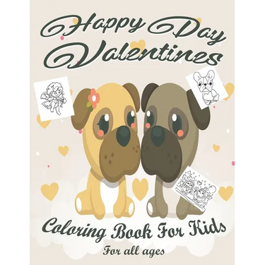 Valentine's Day Coloring Book for Kids: Lovely animals coloring books