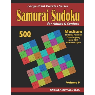 Samurai Sudoku for adults & Seniors: 500 Medium Sudoku Puzzles Overlapping into 100 Samurai Style