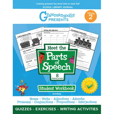 The Parts of Speech Workbook, Grade 2