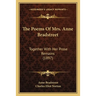 The Poems Of Mrs. Anne Bradstreet: Together With Her Prose Remains (1897)