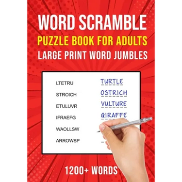 Word Scramble Puzzle Books for Adults: Large Print Word Jumbles 1200+ Words