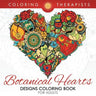 Botanical Hearts Designs Coloring Book For Adults
