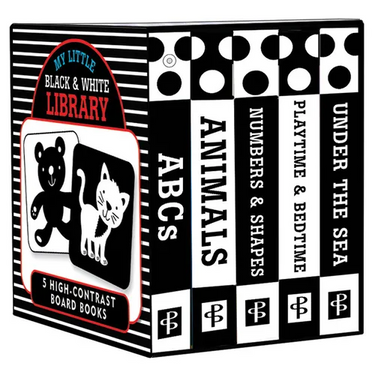 My Little Black and White Board Book Library - Set of 5 High Contrast Board Books