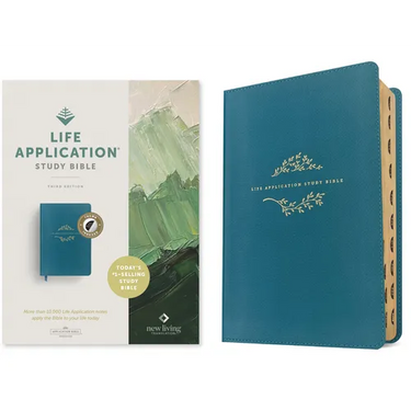 NLT Life Application Study Bible, Third Edition (Leatherlike, Teal Blue, Indexed, Red Letter)