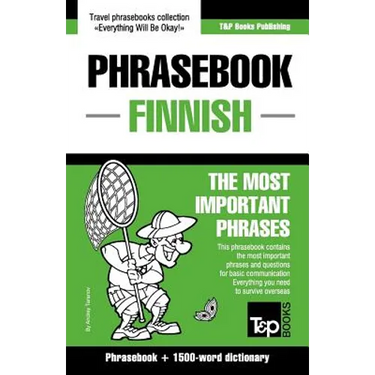 English-Finnish phrasebook and 1500-word dictionary