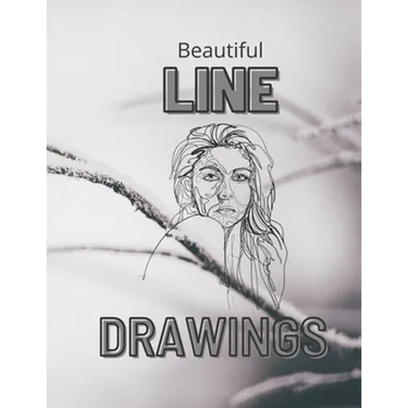 Beautiful Line Drawings: Collection of Line Drawings on every other page, 50 Pictures in total.