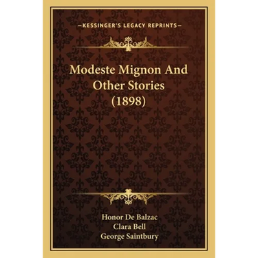 Modeste Mignon And Other Stories (1898)