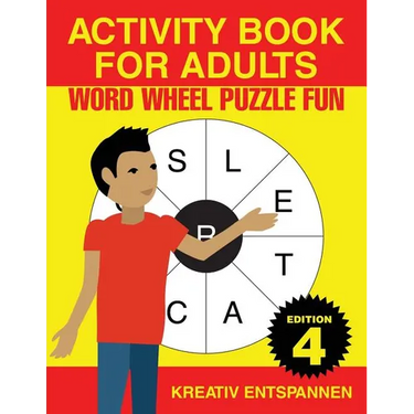 Activity Book for Adults - Word Wheel Puzzle Fun Edition 4