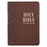 KJV Bible Compact Large Print (Faux Leather, Medium Brown)