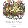 Coloring Book For Teens: Anti-Stress Designs Vol 2