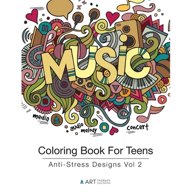 Coloring Book For Teens: Anti-Stress Designs Vol 2