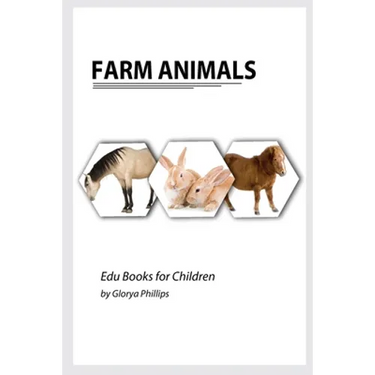 Farm Animals: Montessori real Farm Animals book, bits of intelligence for baby and toddler, children's book, learning resources