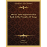 On The Three Hypostases That Rank As The Principles Of Things