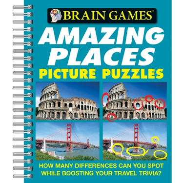 Brain Games - Picture Puzzles: Amazing Places - How Many Differences Can You Spot While Boosting Your Travel Trivia?