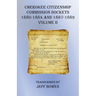 Cherokee Citizenship Commission Dockets Volume II: 1880-1884 and 1887-1889