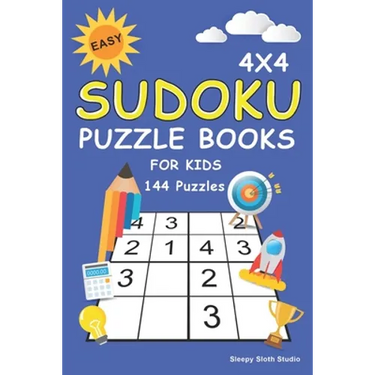 Easy Sudoku Puzzle Books For Kids: 100+ Sudoku Puzzles 4x4 Puzzle Grids with Very Easy, Easy & Medium - Mini Sudoku Books For Kids & Beginner