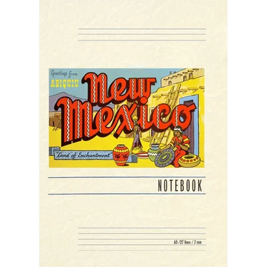 Vintage Lined Notebook Greetings from Abiquiu, New Mexico