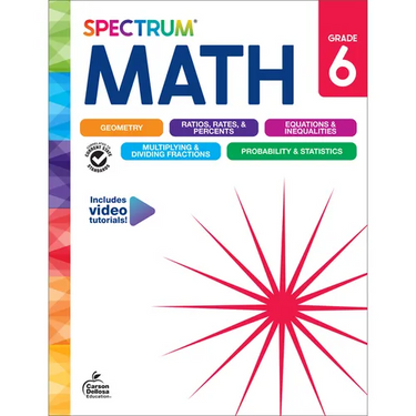 Spectrum Math Workbook, Grade 6