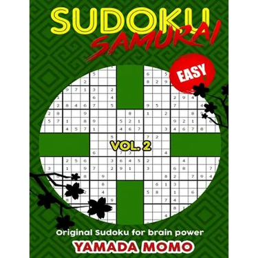 Sudoku Samurai Easy: Original Sudoku For Brain Power Vol. 2: Include 100 Puzzles Sudoku Samurai Easy Level