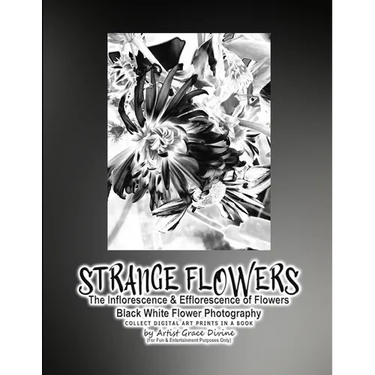 STRANGE FLOWERS The Inflorescence & Efflorescence of Flowers Black White Flower Photography COLLECT DIGITAL ART PRINTS IN A BOOK by Artist Grace Divin