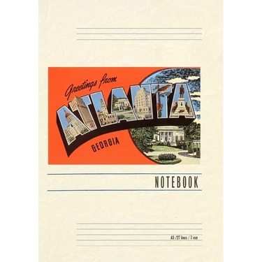 Vintage Lined Notebook Greetings from Atlanta