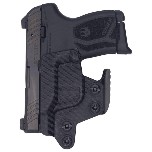 Ruger LCP MAX Trigger Guard Tuckable IWB KYDEX Holster, Pocket Carry, & Purse/Bag Carry (w/Lanyard) Combo by Rounded Gear