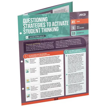 Questioning Strategies to Activate Student Thinking: Quick Reference Guide