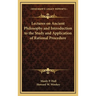 Lectures on Ancient Philosophy and Introduction to the Study and Application of Rational Procedure