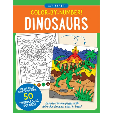 Color-By-Number! Dinosaurs (50 Unique, One-Sided Designs)
