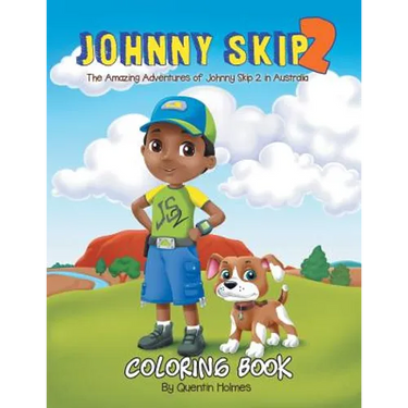 Johnny Skip 2 - Coloring Book: The Amazing Adventures of Johnny Skip 2 in Australia (multicultural book series for kids 3-to-6-years old)
