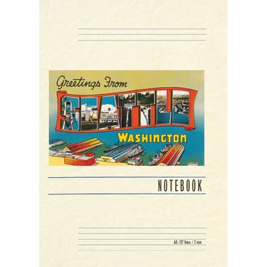Vintage Lined Notebook Greetings from Seattle