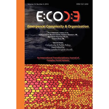 Emergence: Complexity & Organization (14.4) - Complexity & Public Policy
