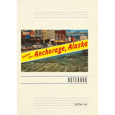 Vintage Lined Notebook Greetings from Anchorage