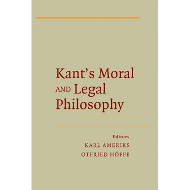 Kant's Moral and Legal Philosophy