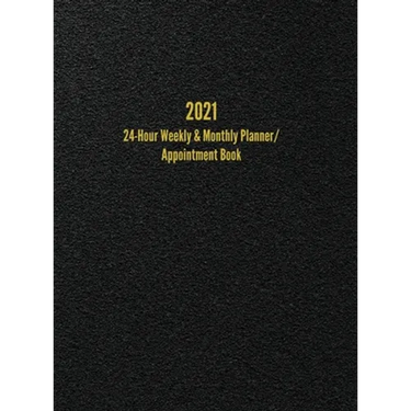 2021 24-Hour Weekly & Monthly Planner/ Appointment Book: Dot Grid Calendar (8.5" x 11")