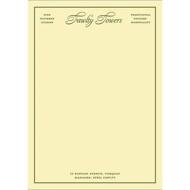Fawlty Towers: Fictional Hotel Notepad Set