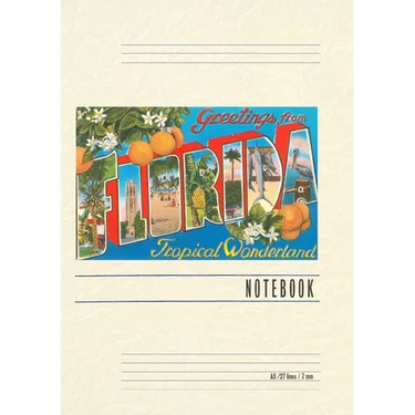 Vintage Lined Notebook Greetings from Florida