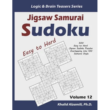 Jigsaw Samurai Sudoku: 500 Easy to Hard Jigsaw Sudoku Puzzles Overlapping into 100 Samurai Style