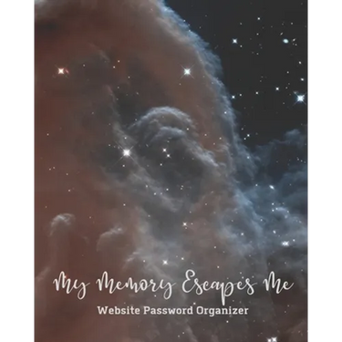 My Memory Escapes Me Website Password Recorder: Hubble Outer Space Horsehead Nebula Night Sky Cover Track Site Login Account Information