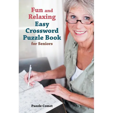 Fun and Relaxing Easy Crossword Puzzle Book for Seniors