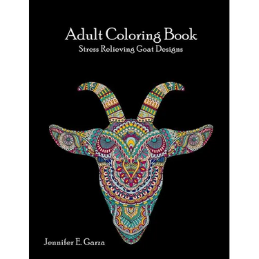 Goats Adult Coloring Book: Stress Relieving Goat Designs