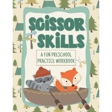 Scissor Skills Cutting Practice Workbook Great For Ages 3-6: Camping and Woodland Themed Preschool Prep Activity Book
