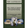 Leisy V. Hardin U.S. Supreme Court Transcript of Record with Supporting Pleadings