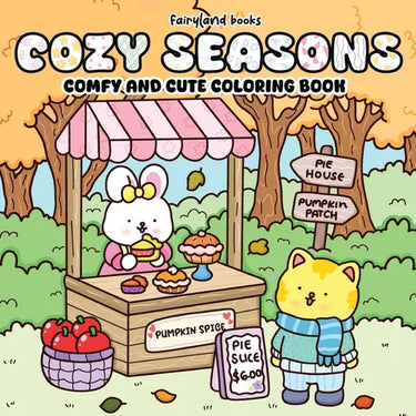 Cozy Seasons: Comfy and Cute Coloring Book for Kids and Adults