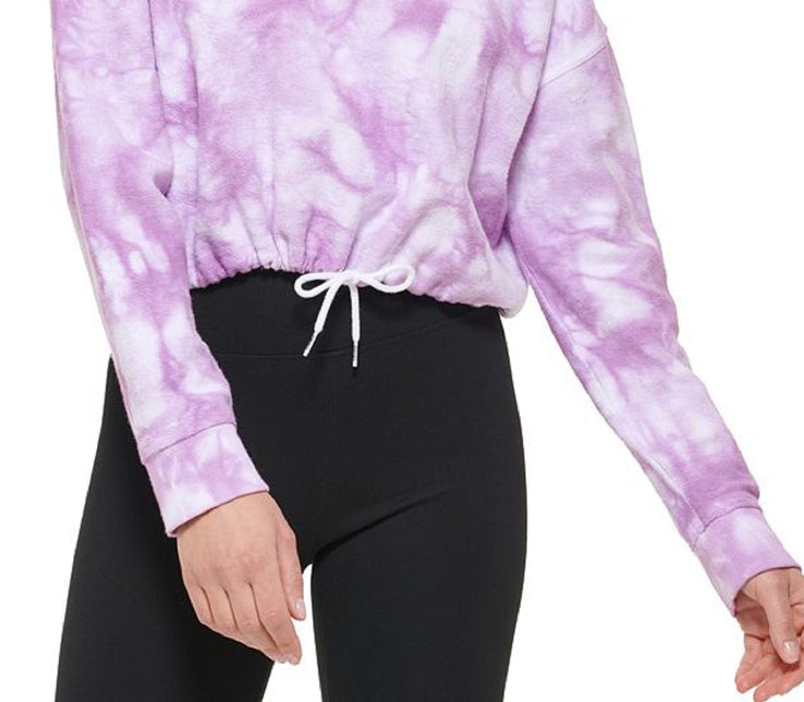 DKNY Women's Cotton Tie Dyed Sweatshirt Purple by Steals