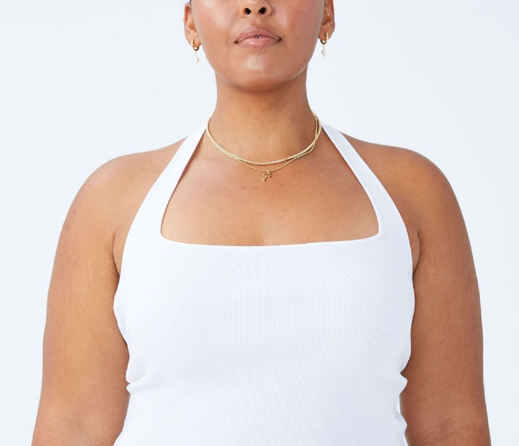 COTTON ON Women's Active Summer Knit Twist Back Vestlette Top White by Steals