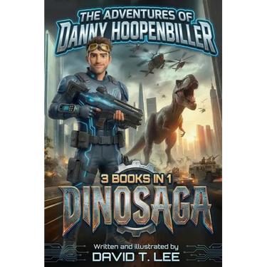 DinoSaga (The Adventures of Danny Hoopenbiller): A collection of 3 chapter books previously published by David T. Lee at age 9, 10 and 12 (55,000 word